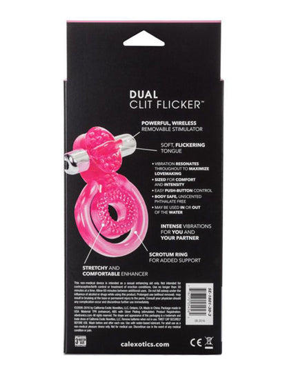 Cal Exotics Dual Clit Flicker Cockring - Novelties - Cockring