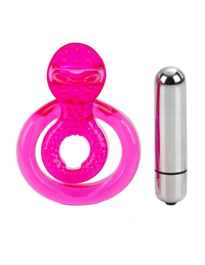 Cal Exotics Dual Clit Flicker Cockring - Novelties - Cockring