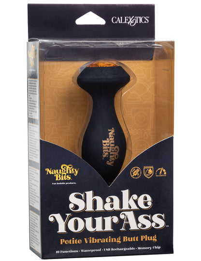 Naughty Bits Shake Your Ass Petite Vibrating Butt Plug- package